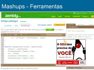 Mashups - Ferramentas
 