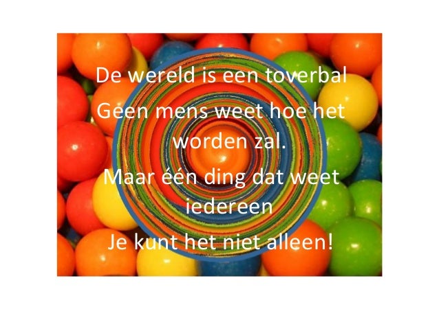 De wereld is een toverbal voorbeeld