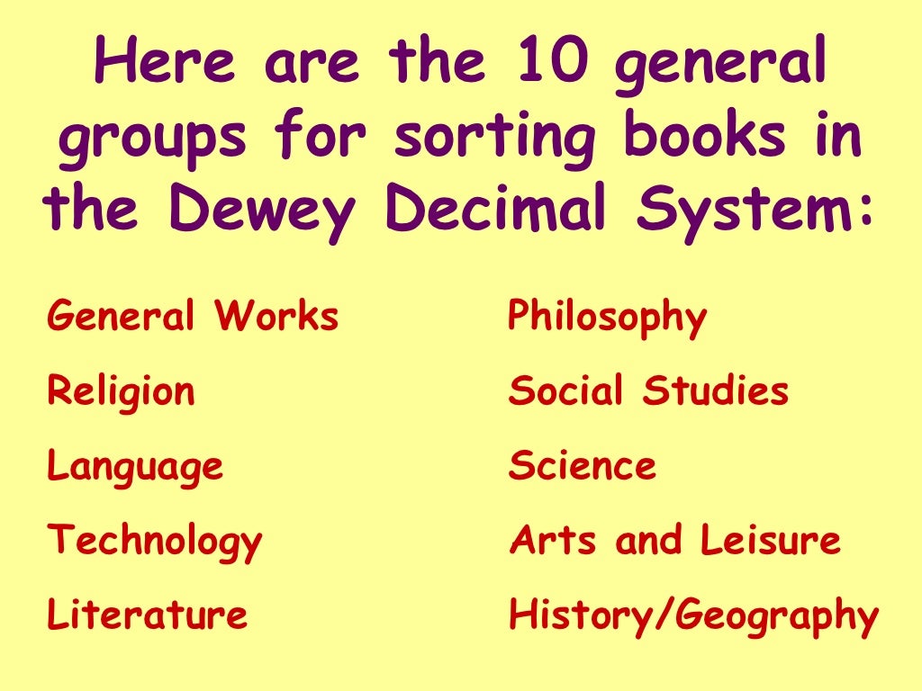 Dewey Decimal System