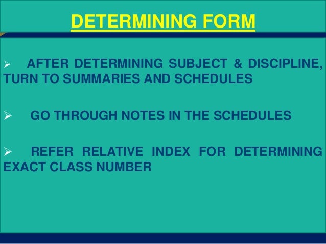 dewey decimal classification scheme pdf