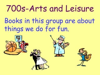 700s-Arts and Leisure Books in this group are about things we do for fun. 
