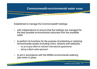 WATER for the FUTURE 10