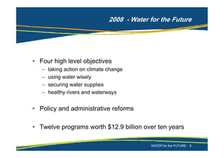 WATER for the FUTURE 6