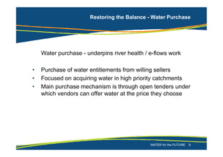 WATER for the FUTURE 9