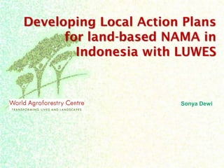 Developing Local Action Plans for land-based NAMA in Indonesia with LUWES 
Sonya Dewi  