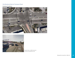Elevating Erie Concept Plan - DeWitt, NY
Erie Boulevard East at Thompson Road
Existing Conditions
Thompson Road is a difficult intersection
for bicyclists and pedestrians to cross
22
 