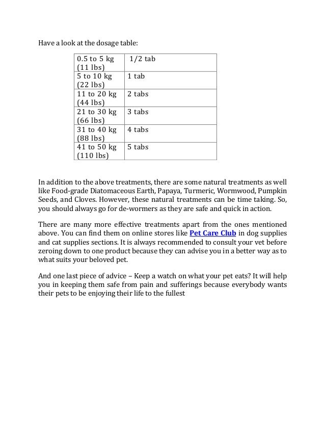deworming dosage for puppies
