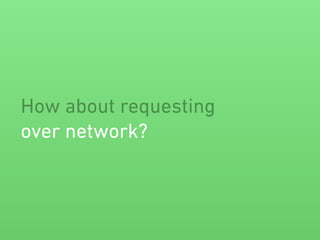 How about requesting
over network?
 
