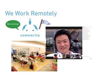 We Work Remotely
We’re hiring!
 