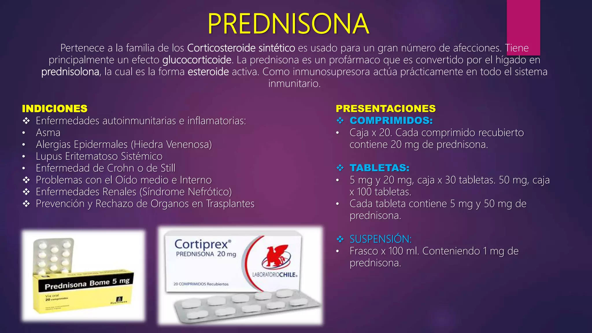 FARMACOLOGIA - Dexametasona y Prednisona | PPT