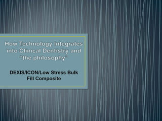 DEXIS/ICON/Low Stress Bulk
Fill Composite

 