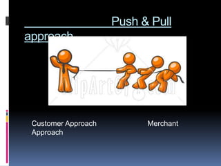 Push & Pull
approach




 Customer Approach         Merchant
 Approach
 