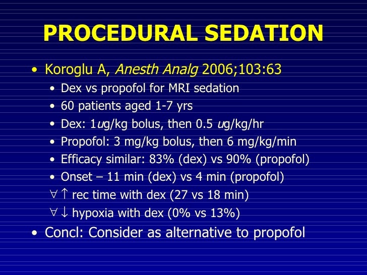 Dexmedetomidine For Pediatric Procedural Sedation