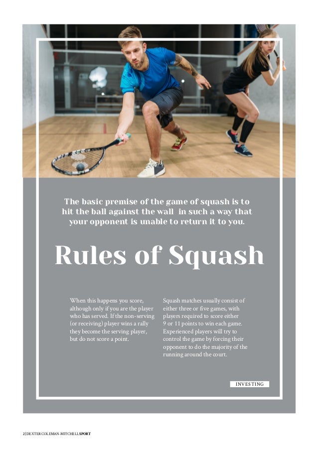 Dexter ColemanMitchell Rules of Squash