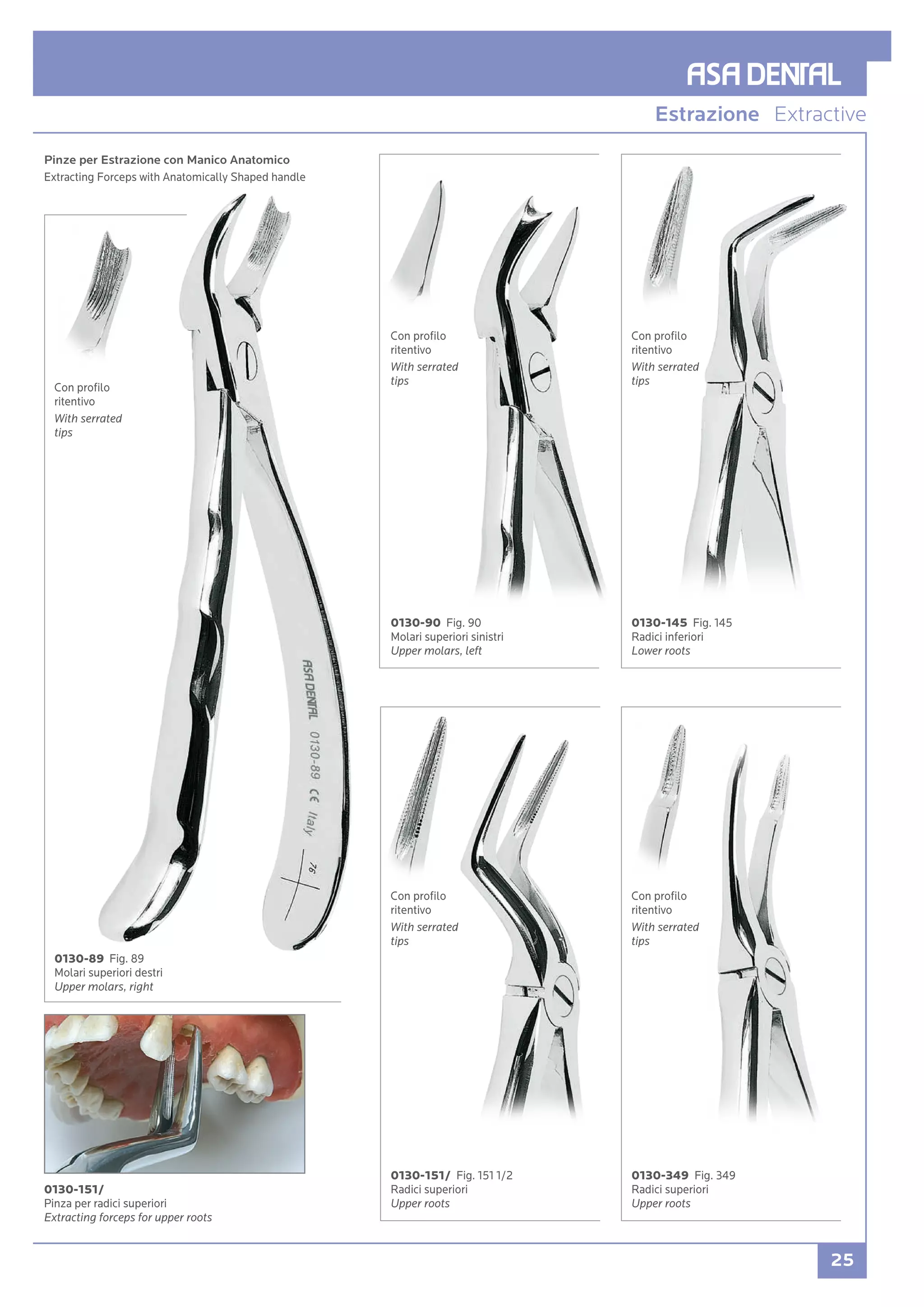 PINZA PER ESTRAZIONE FIG.151 1/2 RADICI SUPERIORI - Medical Provider