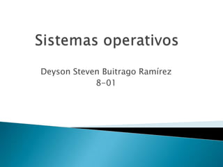 Deyson Steven Buitrago Ramírez
8-01
 