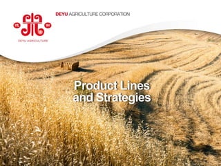 Product Lines
                   and Strategies



                                    12
www.deyuagri.com
 