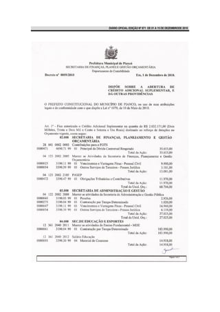 DIÁRIO OFICIAL EDIÇÃO Nº 871 DE 01 A 15 DE DEZEMBRODE 2010
 