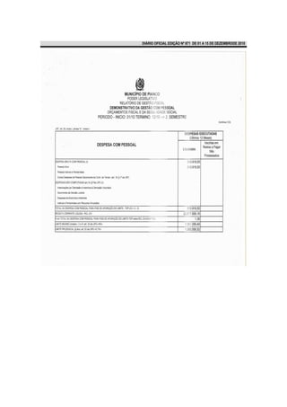 DIÁRIO OFICIAL EDIÇÃO Nº 871 DE 01 A 15 DE DEZEMBRODE 2010
 