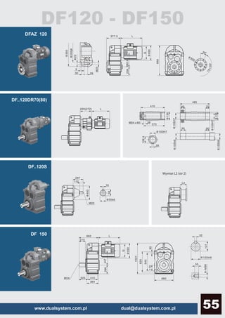www.dualsystem.com.pl dual@dualsystem.com.pl 55
DFAZ 120
DF..120DR70(80)
DF..120S
DF 150
Wymiar L2 (str 2)
DF120 - DF150
 