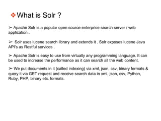 Basics of Solr and Solr Integration with AEM6 | PDF