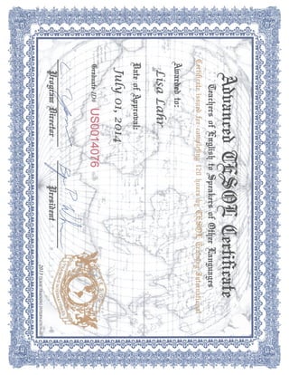 Advanced TESOL Certificate