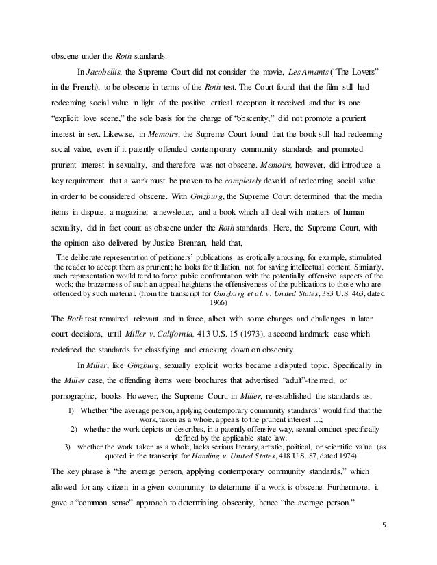 Obscenity in media law image