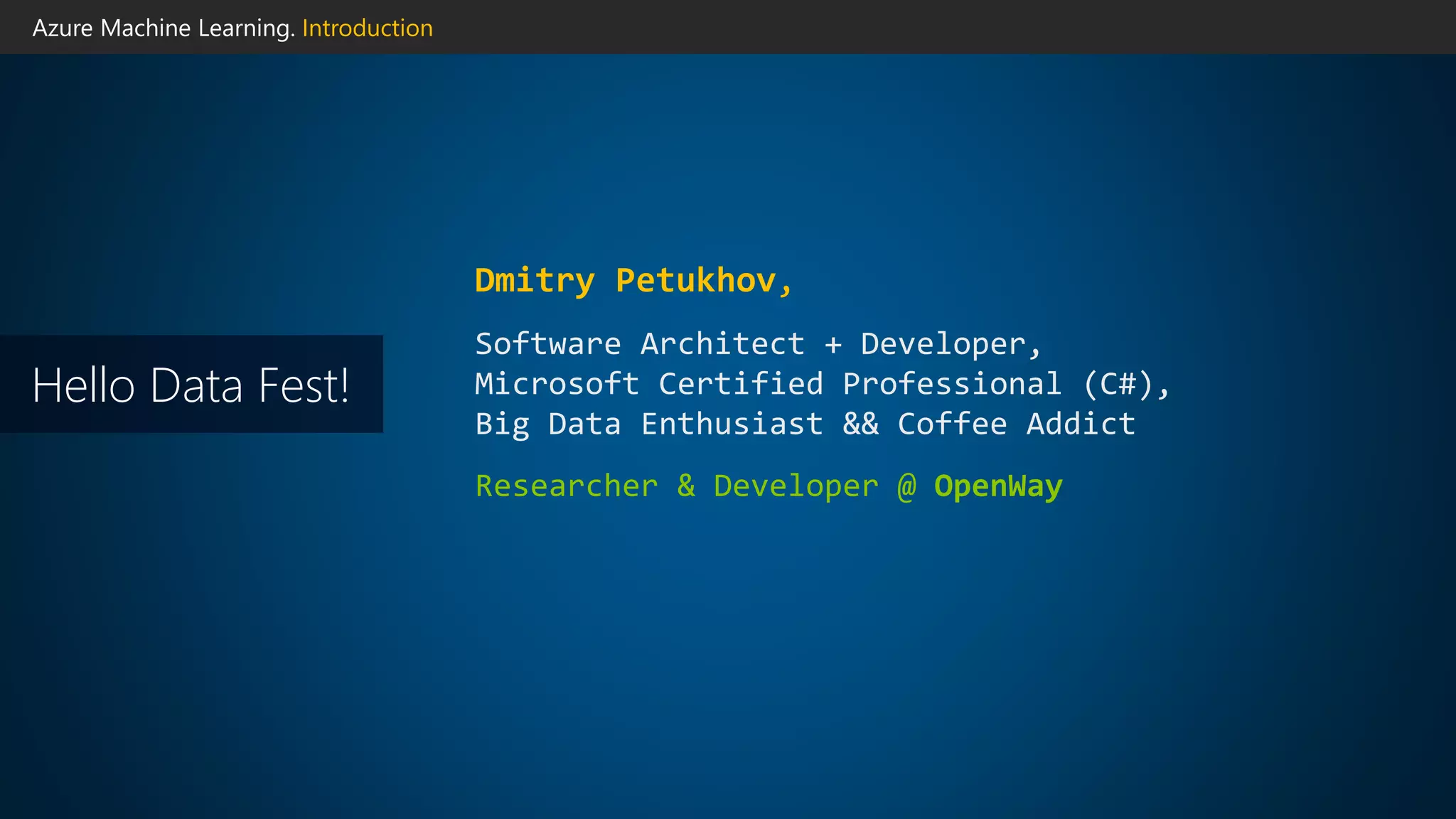 DF1 - ML - Petukhov - Azure Ml Machine Learning as a Service | PPT