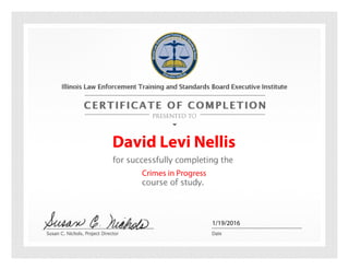 David Levi Nellis
1/19/2016
Crimes in Progress
 