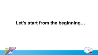 Let’s start from the beginning…
 
