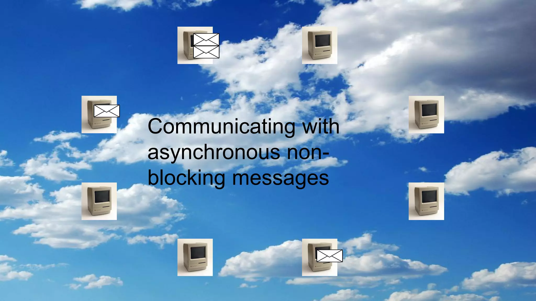 Communicating with
asynchronous non-
blocking messages
 