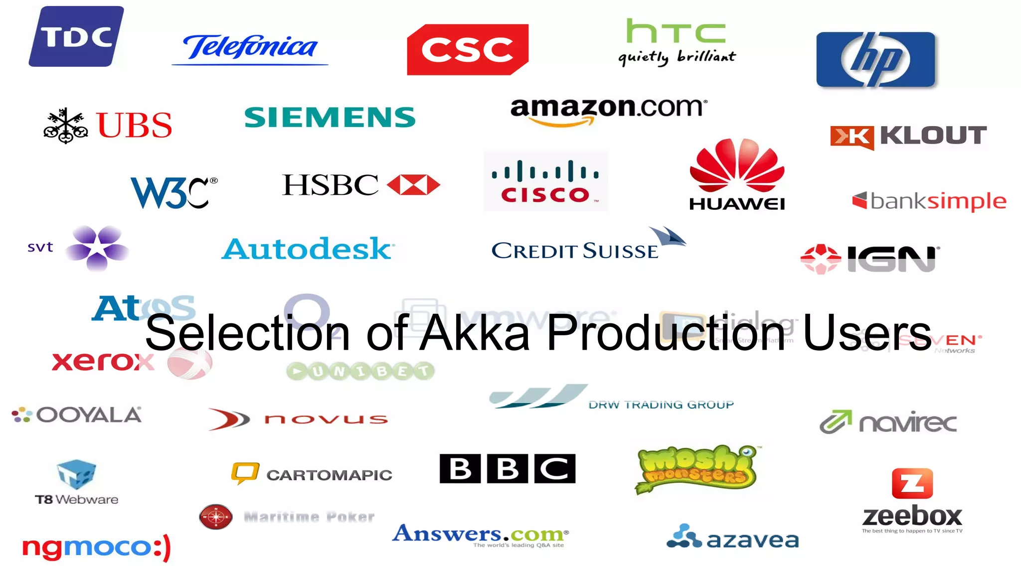 Selection of Akka Production Users
 