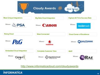 http://www.informaticacloud.com/cloudyawards

                                               10
 