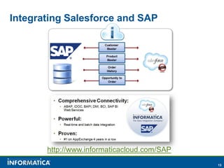 Integrating Salesforce and SAP




         http://www.informaticacloud.com/SAP
  view
                                               13
 