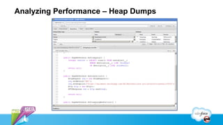 Analyzing Performance – Heap Dumps
 