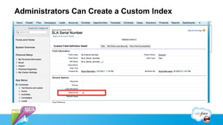 Administrators Can Create a Custom Index
 