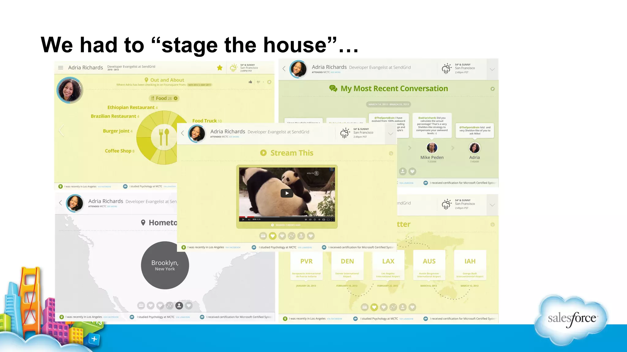 We had to “stage the house”…

 