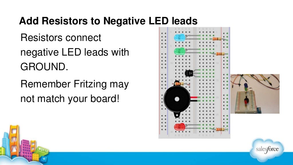 Add Resistors to Negative LED