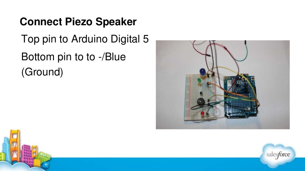 Connect Piezo Speaker Top pin