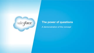 The power of questions
A demonstration of the concept

 