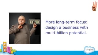 More long-term focus:
design a business with
multi-billion potential.

51

 