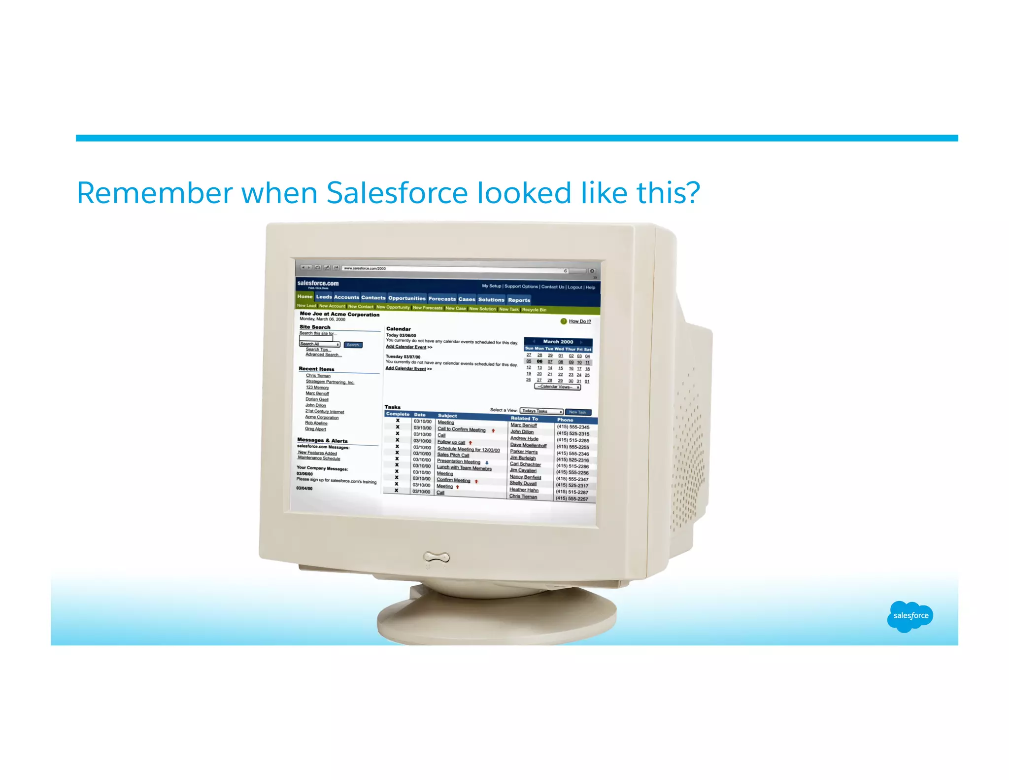 Remember when Salesforce looked like this?
 