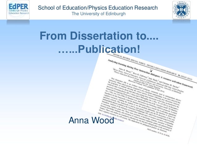 Dissertation publication