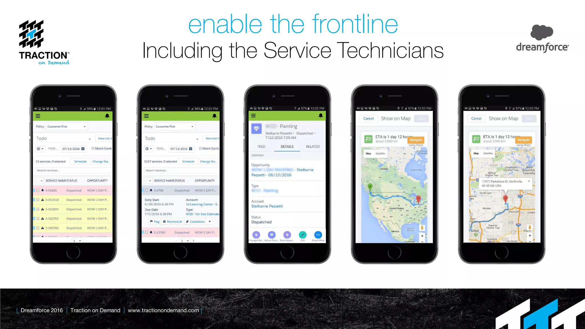 | Dreamforce 2016 | Traction on Demand | www.tractionondemand.com |
enable the frontline
Including the Service Technicians
 