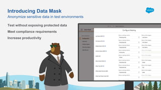 Introducing Data Mask
Anonymize sensitive data in test environments
Test without exposing protected data
Meet compliance requirements
Increase productivity
 