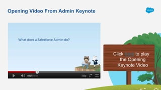 Opening Video From Admin Keynote
Click here to play
the Opening
Keynote Video
 