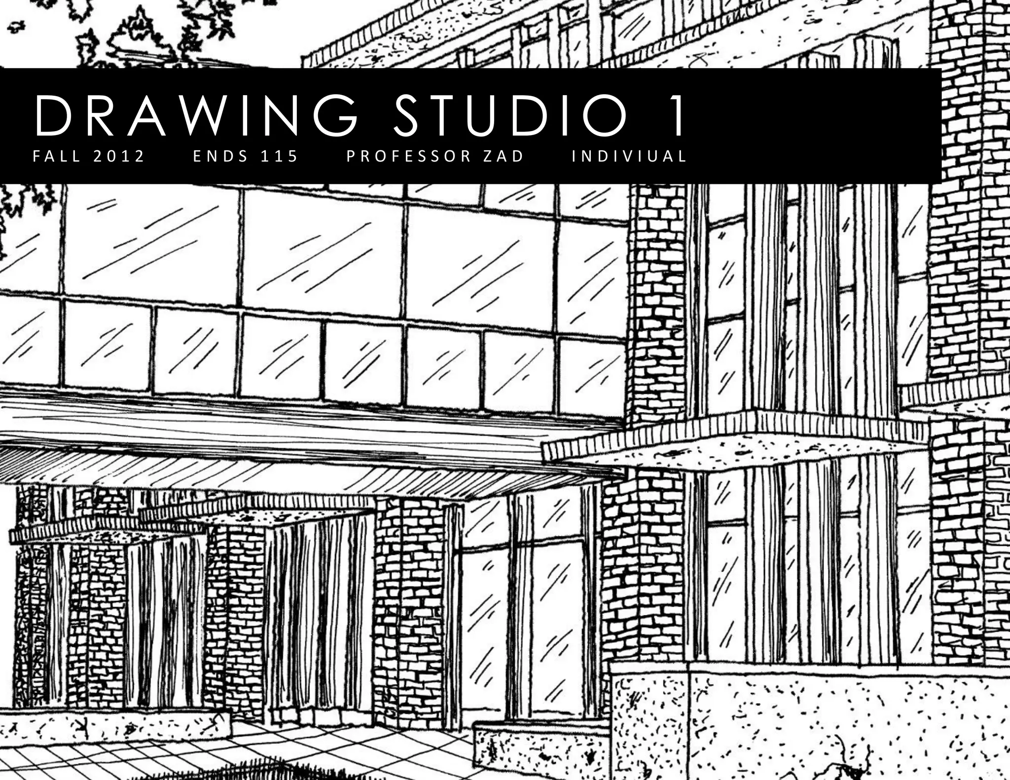 D R A W I N G S T U D I O 1F A L L 2 0 1 2 E N D S 1 1 5 P R O F E S S O R Z A D I N D I V I U A L
 
