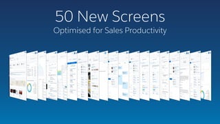 50 New Screens
Optimised for Sales Productivity
 