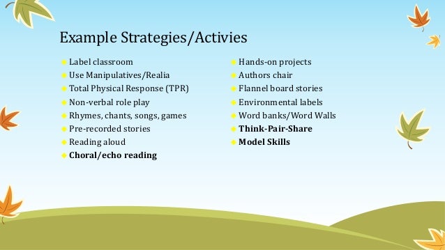 Ell strategies list pdf picture