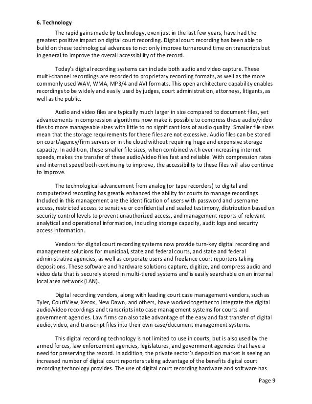 digital legal transcription white paper 11 2016 deposition transcript format